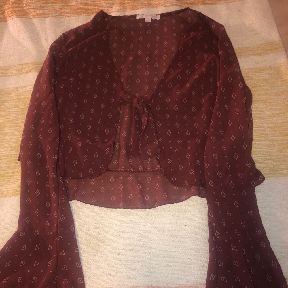 Tie front crop top